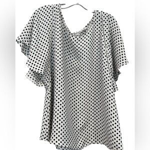 Cleo Black and White Polka Dot Blouse